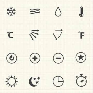 Air conditioning flat icons. Stock Illustration