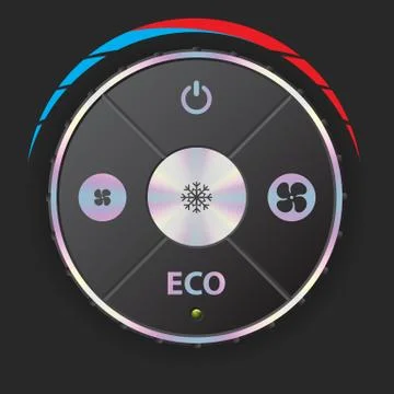 Air conditioning gauge with metallic elements Stock Illustration