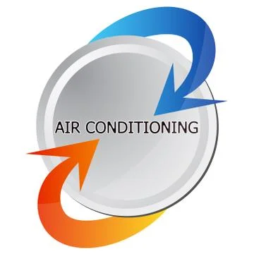 Air conditioning heat and cooling Stock Illustration