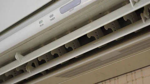 Air conditioning in the house to adjust the temperature in the room. Air Stock Footage 132704380
