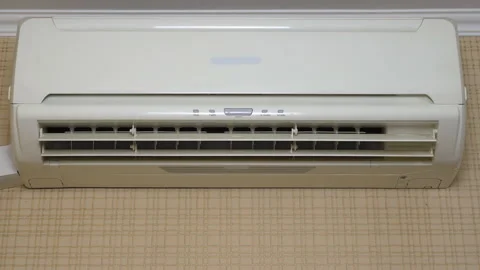 Air conditioning in the house to adjust the temperature in the room. The air Stock Footage 132704603