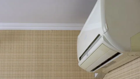 Air conditioning in the house to adjust the temperature in the room. The air Stock-Footage 132705138