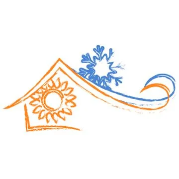 Air Conditioning House Stock Illustration