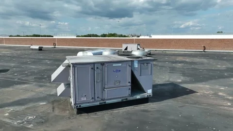 Air conditioning HVAC rooftop Stock Video Pond5