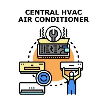 Air conditioning hvac system installation and repair service Stock-Illustration