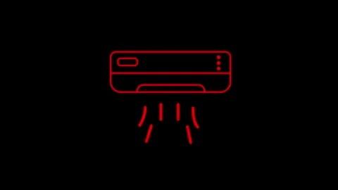 Air conditioning icon animation simple best. air conditioner trendy icon an.. Video stock 323410648
