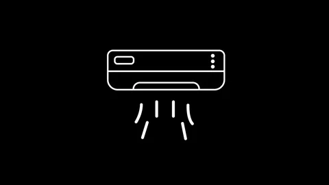 Air conditioning icon animation simple best. air conditioner trendy icon an.. Stock Footage 323410650