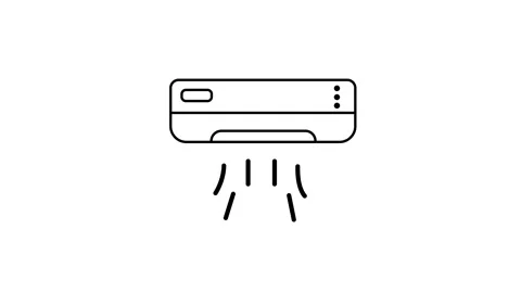 Air conditioning icon animation simple best. air conditioner trendy icon an.. Stock Footage 324885378