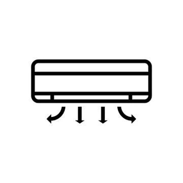 Air conditioning icon vector flat style isolated on background. Air condition 스톡 일러스트