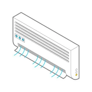Air conditioning isolated. Cold air system. Vector illustration Illustrazione stock