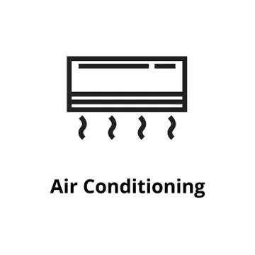 Air conditioning Line Icon Illustrazione stock
