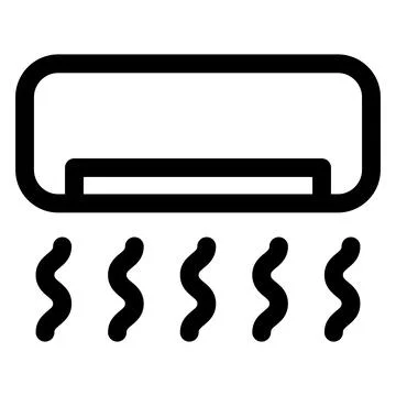 Air conditioning line icon vector illustration isolated on white background Stock Illustration