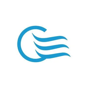 Air conditioning logo ventilation system symbol, design, graphic, Stock Illustration