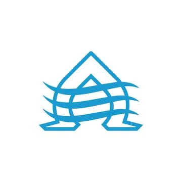 Air conditioning logo ventilation system symbol, design, graphic, Stock Illustration