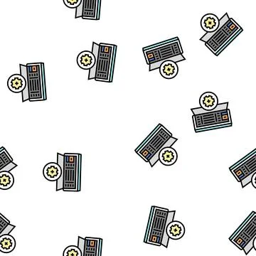 Air conditioning maintenance vector seamless pattern Stockillustratie