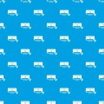 Air conditioning pattern seamless blue Stock Illustration