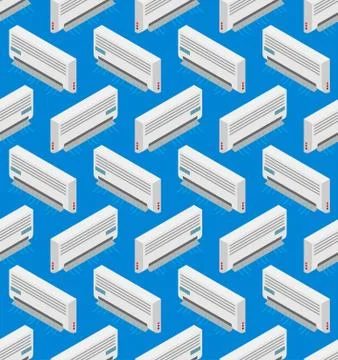 Air conditioning pattern seamless. Cold air system background . Vector textur Stock Illustration