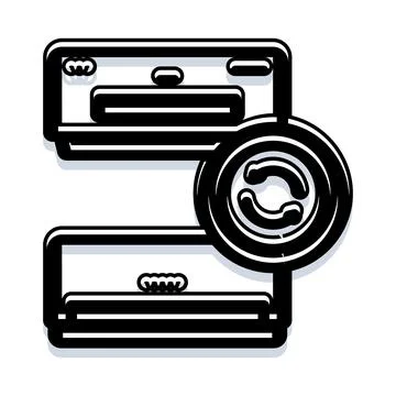 Air conditioning refreshing circular arrow climate control system Stock Illustration