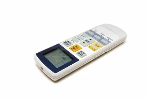 Air conditioning remote control isolated on white background Foto stock