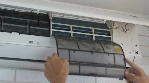 Air conditioning repair. Stock Footage 113567063