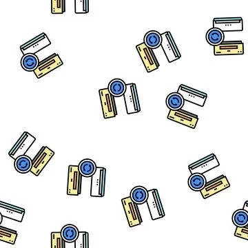 Air conditioning replacement vector seamless pattern Stock Illustration