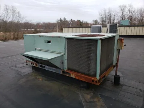 Air Conditioning Rooftop Condensing Unit 스톡 사진