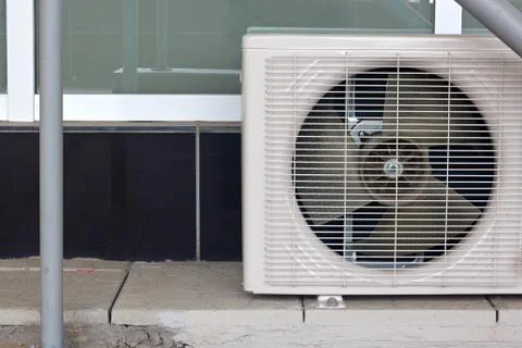 Air conditioning system assembled on top of a building.. Stock Photos