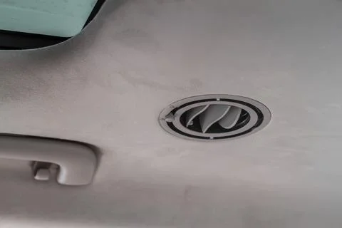 Air conditioning system in the car. Ceiling air conditioner. Stock Photos