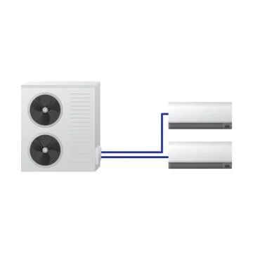 The air conditioning system. Modern multi-split technology. 库存插图