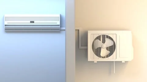 Air conditioning system representation. Stock Footage 240907255