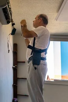 Air conditioning technician Stock Photos