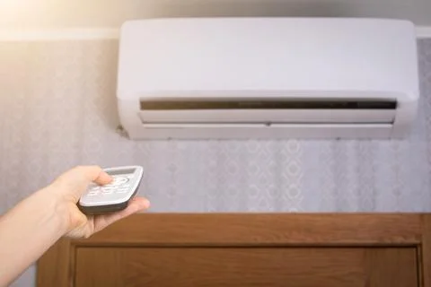 Air conditioning, temperature control and regulation. Heat and comfort Stock Photos