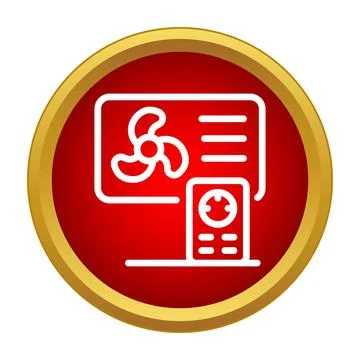 Air conditioning unit and remote control icon イラスト素材