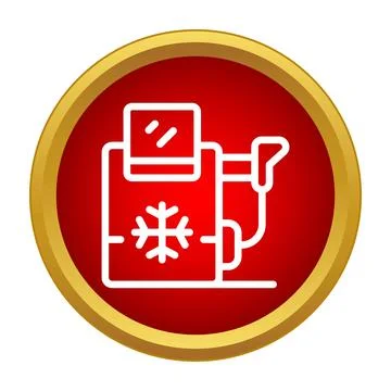 Air conditioning unit icon with snowflake symbol 库存插图