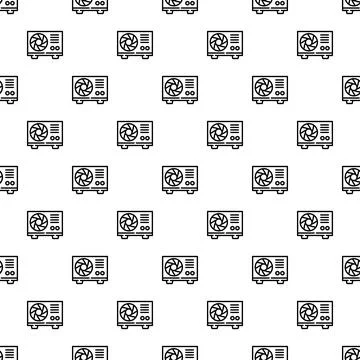 Air conditioning unit line icon pattern background イラスト素材