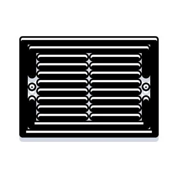Air conditioning vent grille adjusting temperature flow Ilustración de archivo