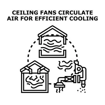Air conditioning ventilation cooling system concept illustration Ilustración de archivo