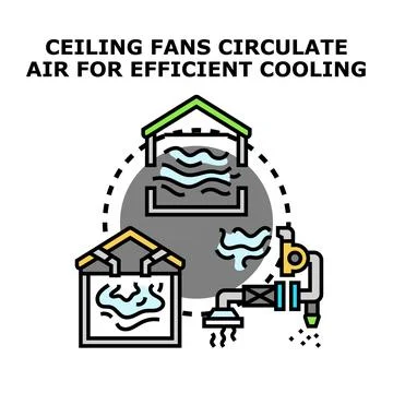 Air conditioning ventilation cooling system concept illustration Stock Illustration