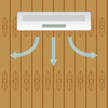Air conditioning on the wall イラスト素材