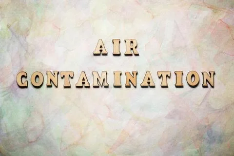 Air Contamination text Fotos de archivo