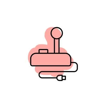 Air, controller, game with color shadow vector icon in esport set Stock Illustration