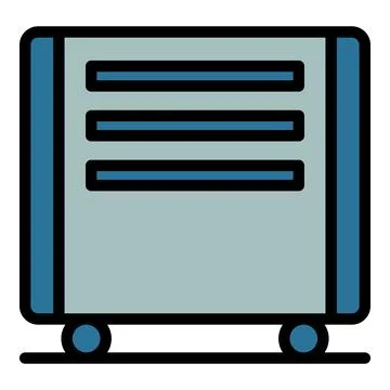 Air convector icon vector flat Illustrazione stock