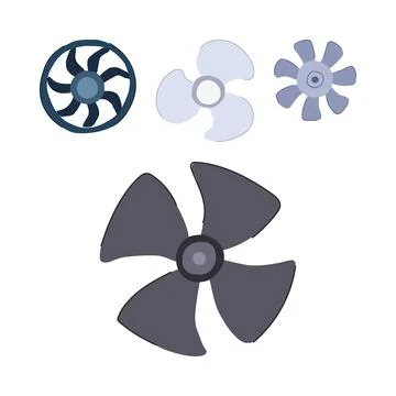 Air cooling fan design elements collection イラスト素材