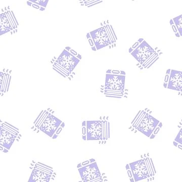 Air cooling filter glyph vector seamless pattern 스톡 일러스트