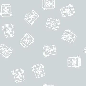 Air cooling filter line vector seamless pattern Stock Illustration
