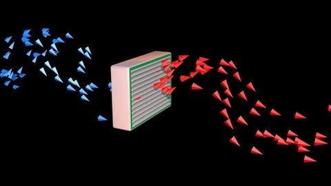 Air cooling, heating . 3d animation Stock Footage 88936143