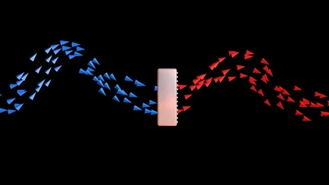 Air cooling, heating . 3d animation Stock Footage 88936177
