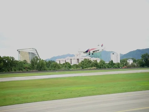 Air craft landing Stock Footage 123754261