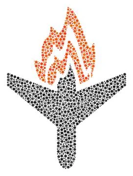 Air Crash Composition of Small Circles Stock Illustration