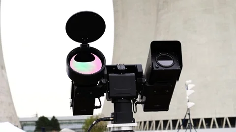 Air defense, electro optical system with cooled thermal imaging camera Stock Footage 259137444